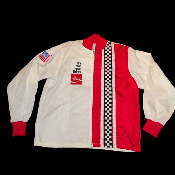 Coca Cola Other - 70s Coca Cola coke the real thing vintage 1970s satin jacket embroidered patches